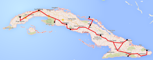 itineraire cuba